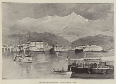 De opstand op Kreta, de haven van Canea door William Heysham Overend