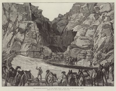 De Khartoem Expeditie, op de Woestijnmars, Lager Put bij de Putten van Gakdul door William Heysham Overend