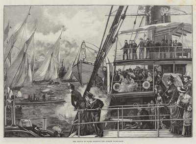 De Prins van Wales start de Jubileum Jachtwedstrijd door William Heysham Overend