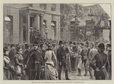 De run op de Birkbeck Bank, Southampton Buildings, Chancery Lane door William Heysham Overend