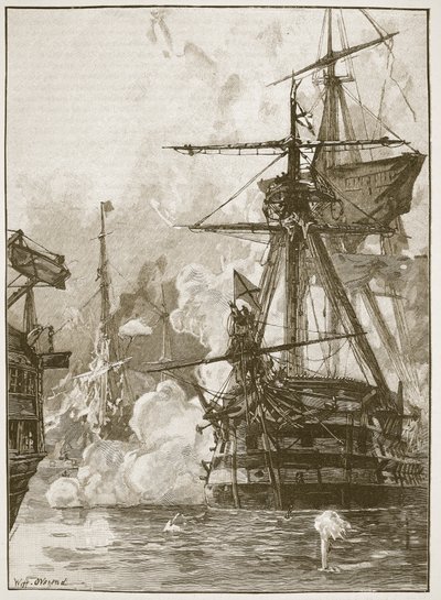 De Russische aanval op Sinope, illustratie uit 