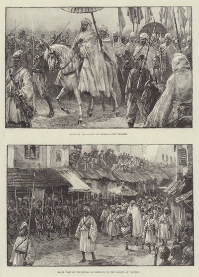 De sultan van Marokko in Tanger door William Heysham Overend