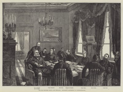 De oorlog tussen Servië en Bulgarije, diplomatieke conferentie in Constantinopel door William Heysham Overend