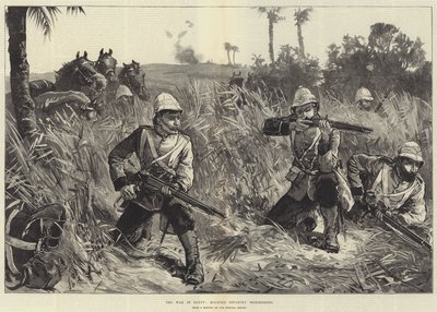De Oorlog in Egypte, Gemonteerde Infanterie in een Schermutseling door William Heysham Overend