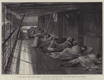 Naar het land van de gouden klomp, een hete nacht in de Rode Zee, op het salondek van de Oceana door William Heysham Overend