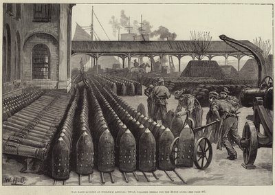 Oorlogsproductie in Woolwich Arsenal, 700 lb Palliser Granaten voor de 38-Ton Kanonnen door William Heysham Overend