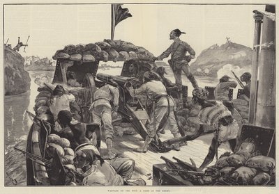 Oorlogvoering op de Nijl, een aanval op de vijand door William Heysham Overend