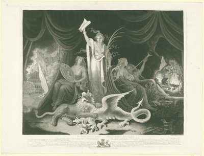 Allegorie op de macht van Groot-Brittannië, 1787 door William Hincks