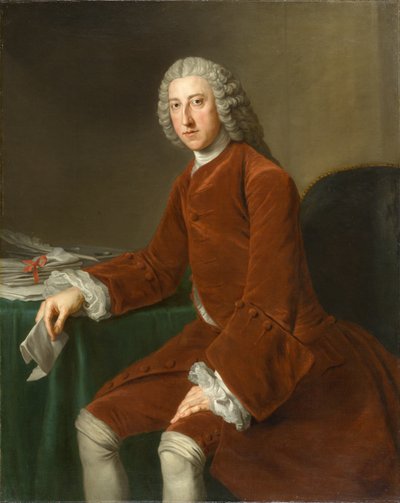William Pitt, later Eerste Graaf van Chatham, circa 1754 door William Hoare