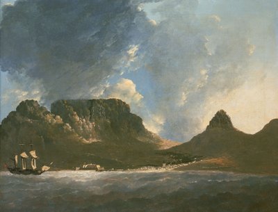 Een uitzicht op de Kaap de Goede Hoop, genomen ter plaatse, vanaf de 
