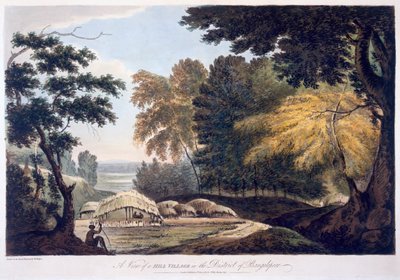 Heuveldorp in het District Bauhelepoor, 1787 door William Hodges