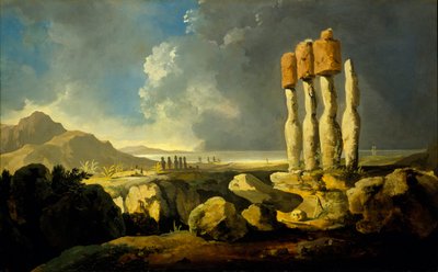 Monumenten op Paaseiland, ca. 1776 door William Hodges