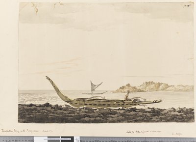 Resolution Bay in de Marquesas, 1774 door William Hodges