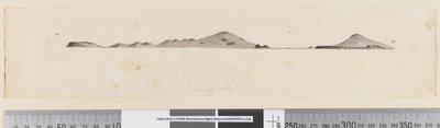 Pagina 25b/c Profiel van een niet-geïdentificeerd eiland door William Hodges
