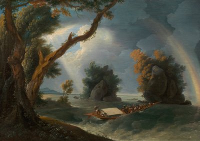 Storm op de Ganges, met mevrouw Hastings bij de Col-gon rotsen door William Hodges