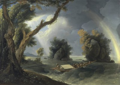 Storm op de Ganges, met mevrouw Hastings bij de Colgon-rotsen, c.1790 door William Hodges