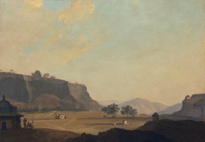 Uitzicht nabij Fort Gwalior, India, c.1783 door William Hodges