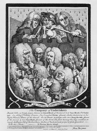 Een consultatie van artsen, 1736 door William Hogarth
