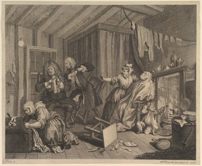 Een Hoerenloop, Plaat 5 door William Hogarth