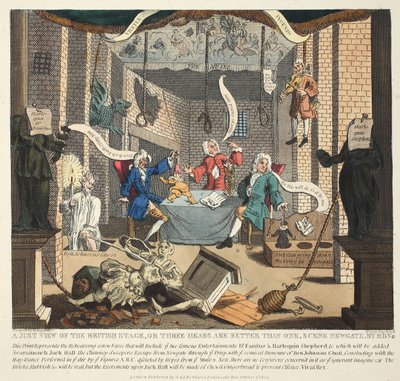 Een Juiste Weergave van het Britse Podium of Drie Hoofden zijn Beter dan Eén, 1724, illustratie uit 
