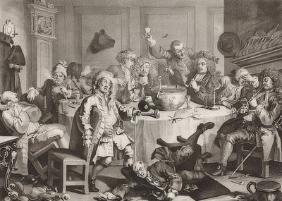 Een moderne middernachtelijke conversatie door William Hogarth