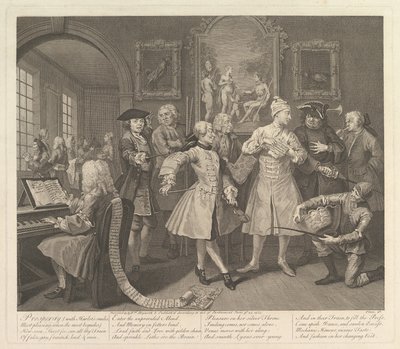 A Rakes Progress, Plaat 2 door William Hogarth