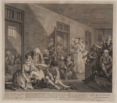 Een zedeloos leven, plaat 8 door William Hogarth