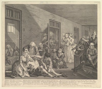 Een losbandig leven, Plaat 8 door William Hogarth