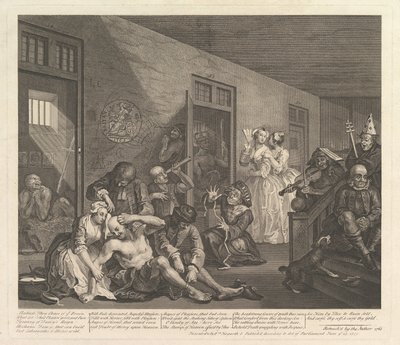 A Rakes Progress, Plaat 8 door William Hogarth
