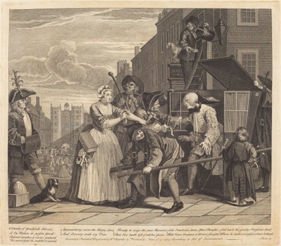Een losbandig leven: pl.4 door William Hogarth