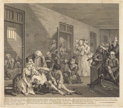 Het Levenspad van een Losbol: pl.8 door William Hogarth