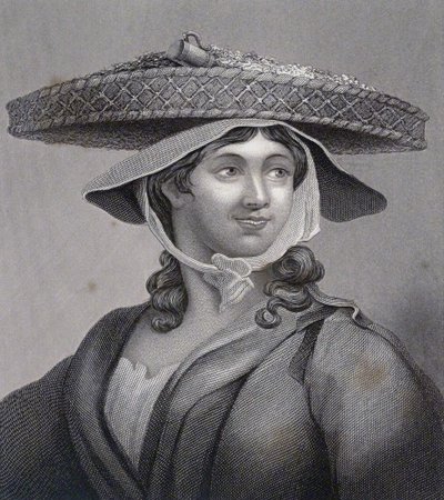 Een garnalenmeisje door William Hogarth