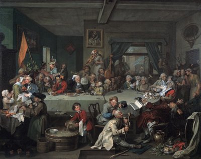 Een Verkiezingsfeest, 1755 door William Hogarth