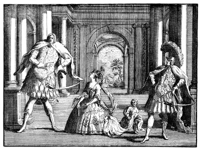 Berenstat, Cuzzoni en Senesino door William Hogarth