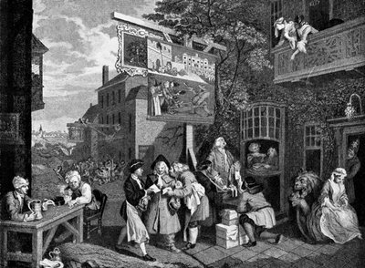 Stemmen werven, 1757 door William Hogarth