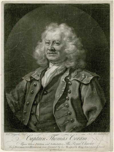 Kapitein Thomas Coram door William Hogarth