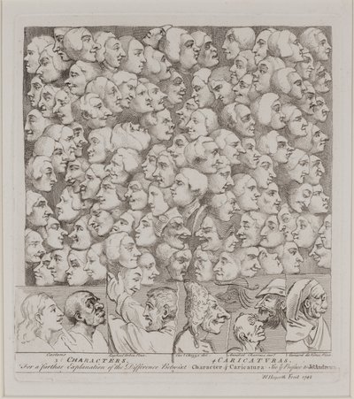 Personages en Karikaturen door William Hogarth