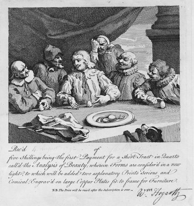 Columbus breekt het ei, 1752 door William Hogarth