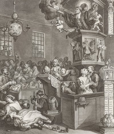 Goedgelovigheid, bijgeloof en fanatisme door William Hogarth