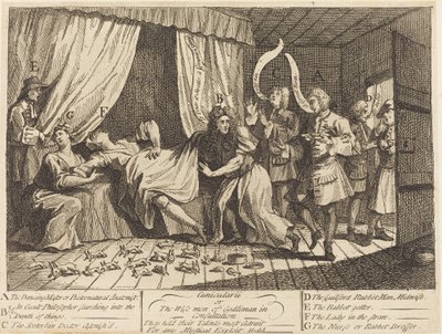 Cunicularii, of De Wijze Mannen van Godliman in Overleg door William Hogarth