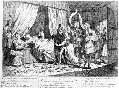 Cunicularii of de Wijzen van Godliman in Overleg, 1726 door William Hogarth