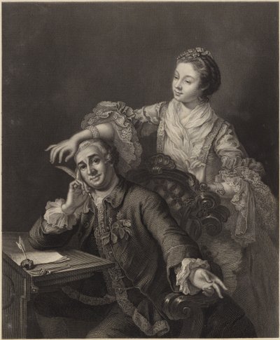 David Garrick en zijn vrouw door William Hogarth