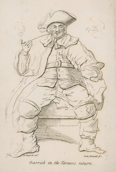 David Garrick in de terugkeer van de boer door William Hogarth
