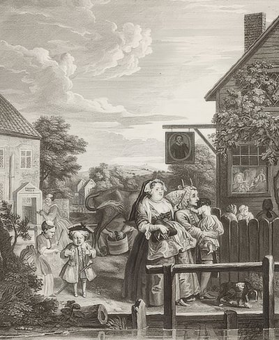 Avond. Uit: De Vier Tijdstippen van de Dag door William Hogarth