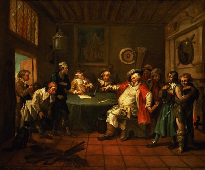 Falstaff onderzoekt zijn rekruten uit Henry IV door Shakespeare door William Hogarth