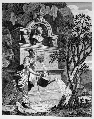 Frontispice van de kunstenaarscatalogus door William Hogarth