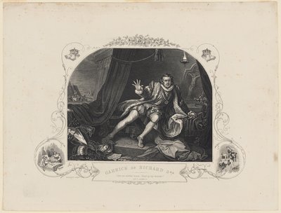 Garrick als Richard 3e door William Hogarth