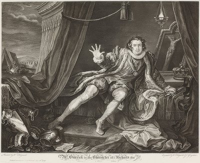 Garrick in de rol van Richard III. 1746 door William Hogarth