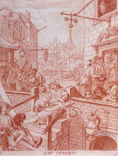 Gin-Straße door William Hogarth