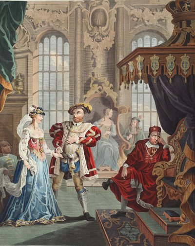 Henry VIII en Anne Boleyn, illustratie uit 